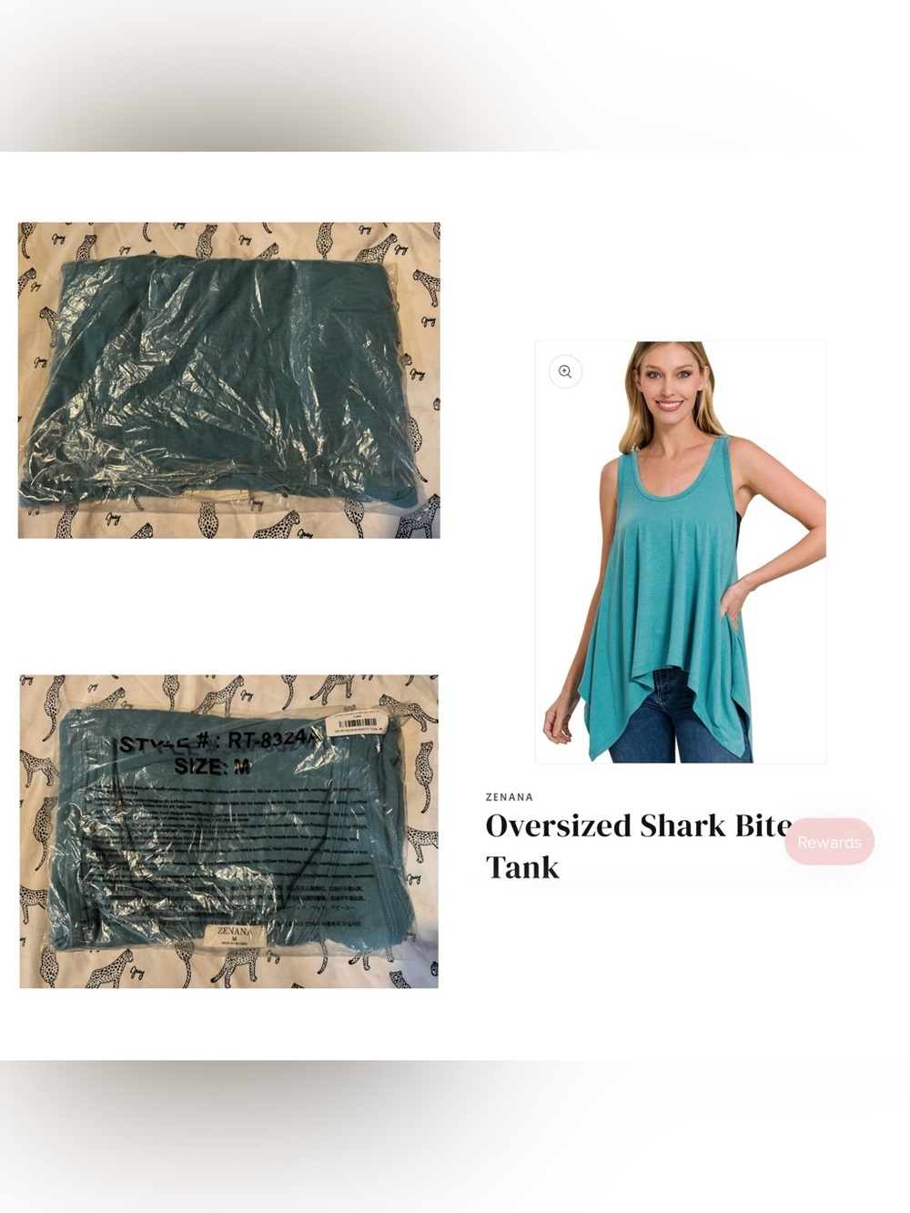 Zenana Shark Bite Tank Top